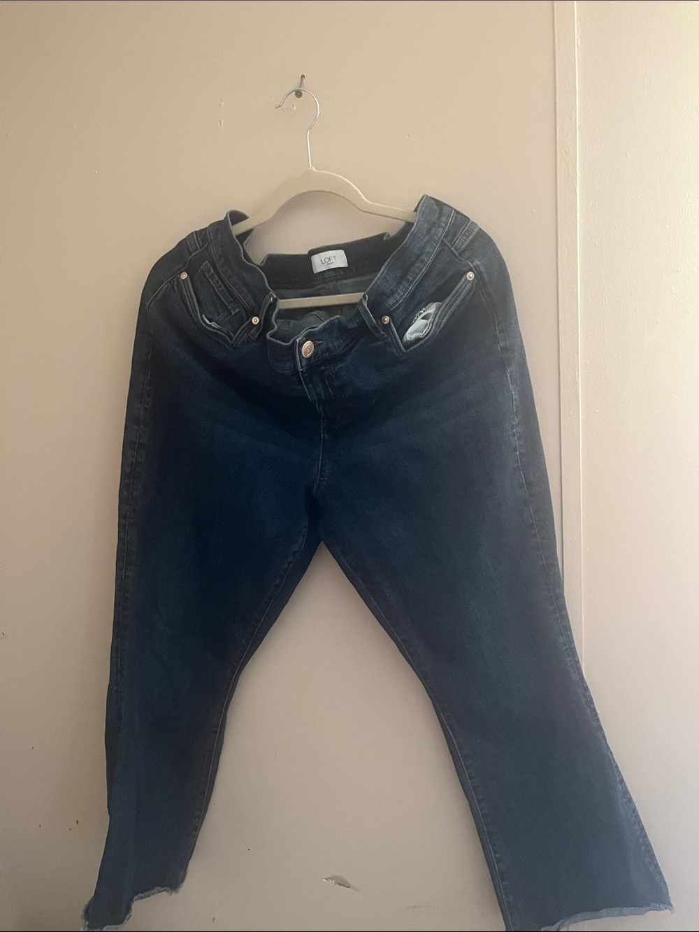 LOFT Dark Blue Boyfriend Jeans